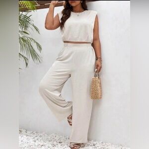 Elegant Cream Women's Jumpsuit